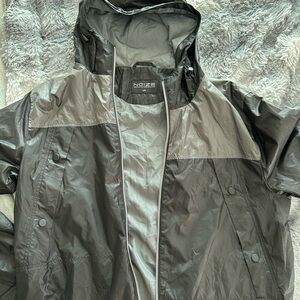 Noize Gray and Black Hooded Rain Coat Wybie Colors